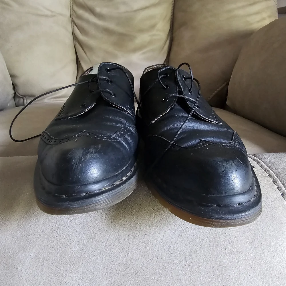 Dr. Martens Black Brando Leather Oxford‎ Preppy British Men's Shoes Size 8